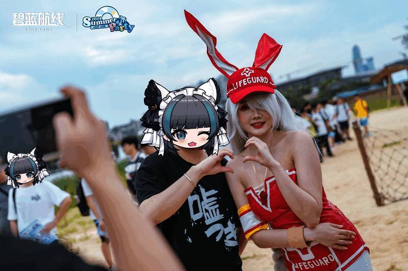 活动现场的趣味设施