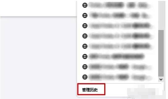 历史记录管理界面入口图