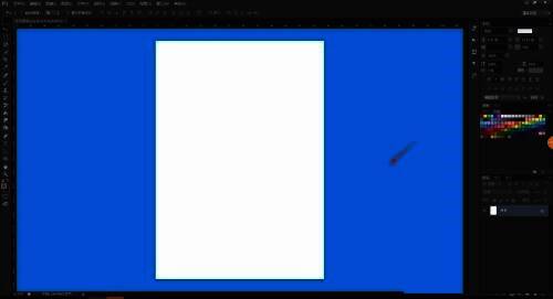 选择自定义后工作区背景色改变图片