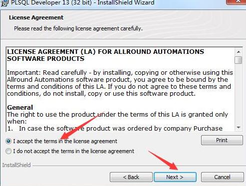 pl/sql developer协议同意界面