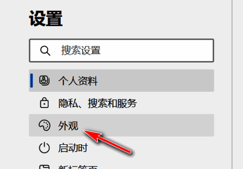外观选项所在界面图