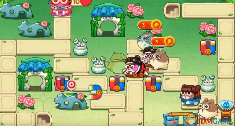 保卫萝卜4梁波波与祝秋秋第91关开局放置磁铁炮塔图