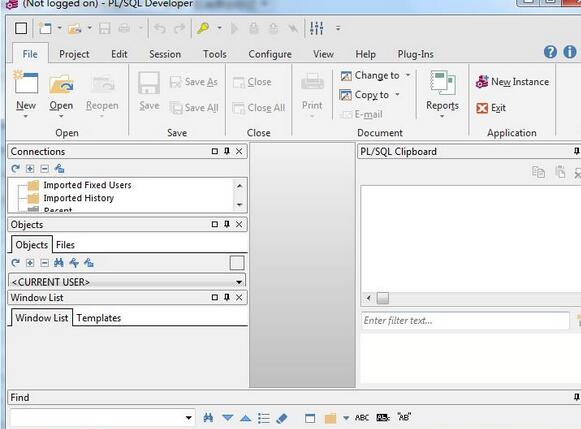 pl/sql developer 软件启动界面