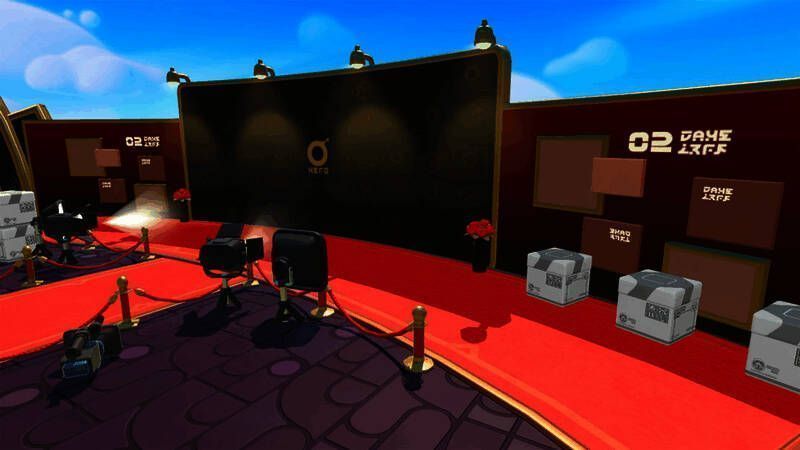 蛋仔在练习舞台上的画面