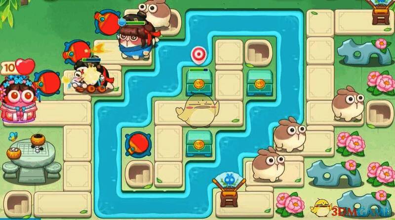 保卫萝卜4梁波波与祝秋秋第90关开局布置