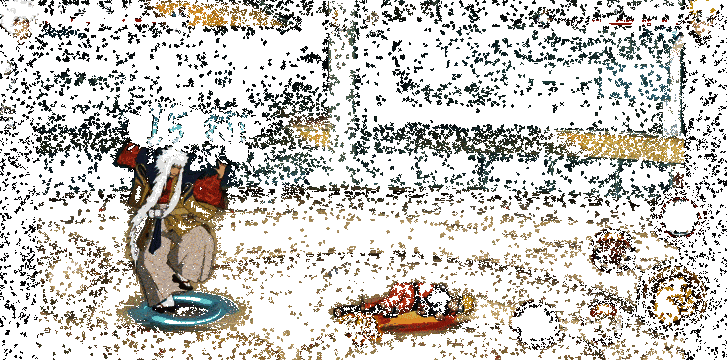 深作、志麻与自来也「舞之豪杰」战斗画面