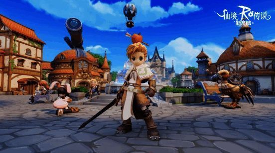 《RO新启航》游戏中狂击龙喷骑战斗画面