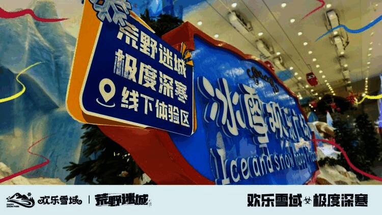 《荒野迷城》与湘江欢乐雪域联动活动现场人群