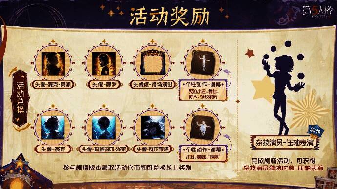 《第五人格》独特时装杂技演员 - 压轴表演