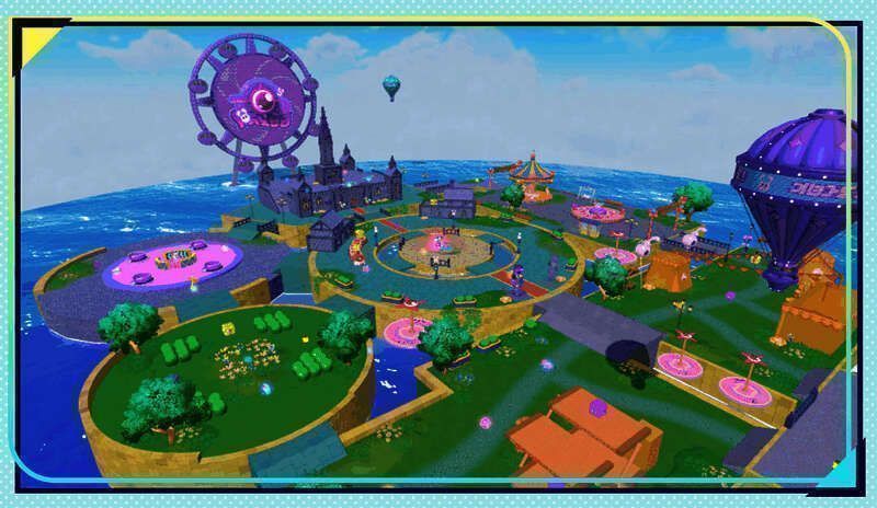 蛋仔在疯狂游乐园中战斗图