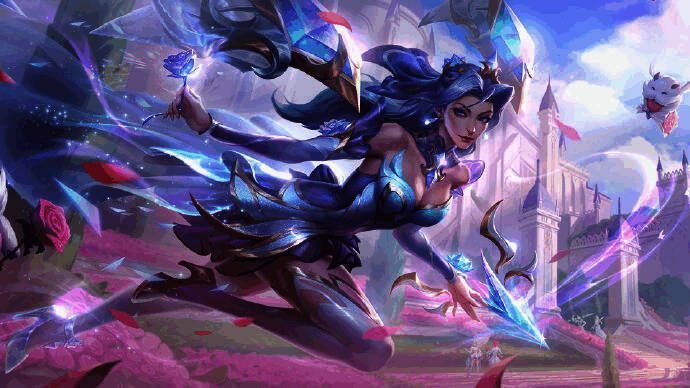 《英雄联盟手游》水晶玫瑰系列皮肤宣传图2