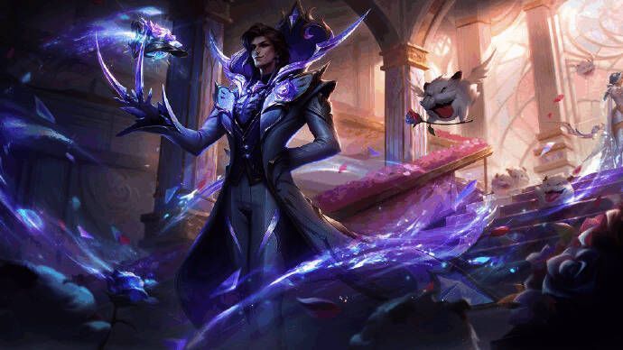 《英雄联盟手游》水晶玫瑰系列皮肤宣传图4