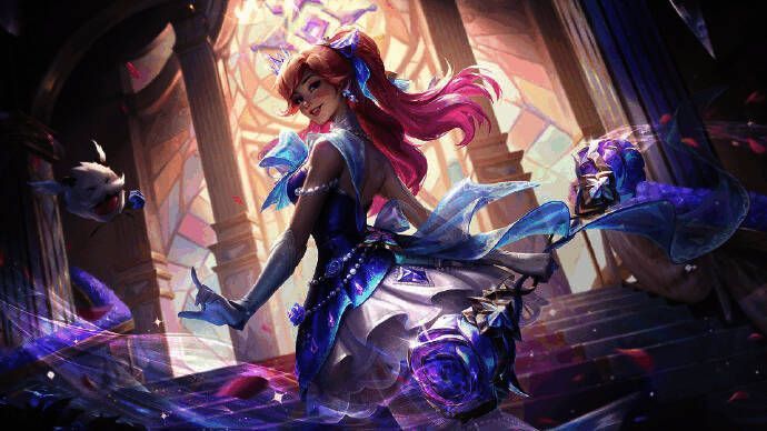 《英雄联盟手游》水晶玫瑰系列皮肤宣传图6