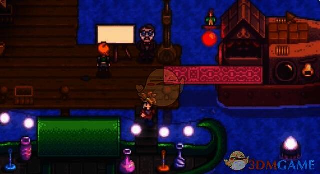 冬季夜市区场景图