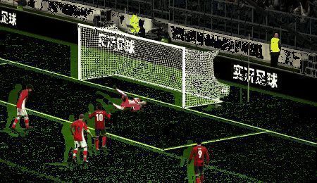 C罗落叶球射门动图