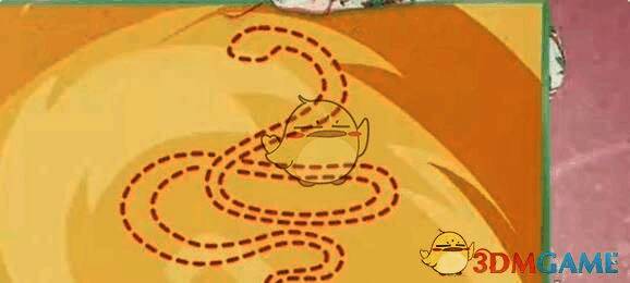 描绘白蛇形状线条的画面