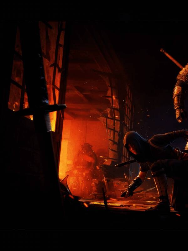 《刺客信条：影》艺术设定图中的场景与角色画面