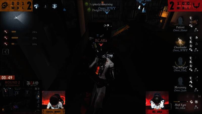 拉拉队员被疯眼封住无路可逃的场景