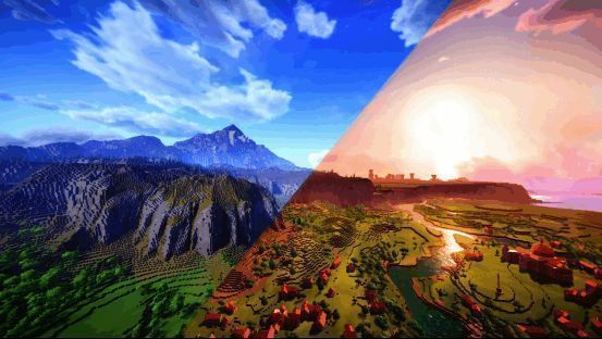 游戏中真实光影效果的场景图