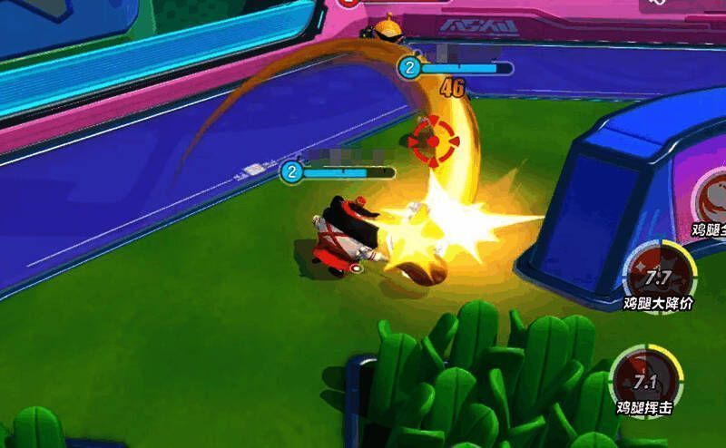 元气丸子施展鸡腿挥击技能图