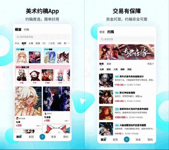 画加平台相关交易场景示意图