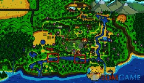 小镇和森林河流位置图片