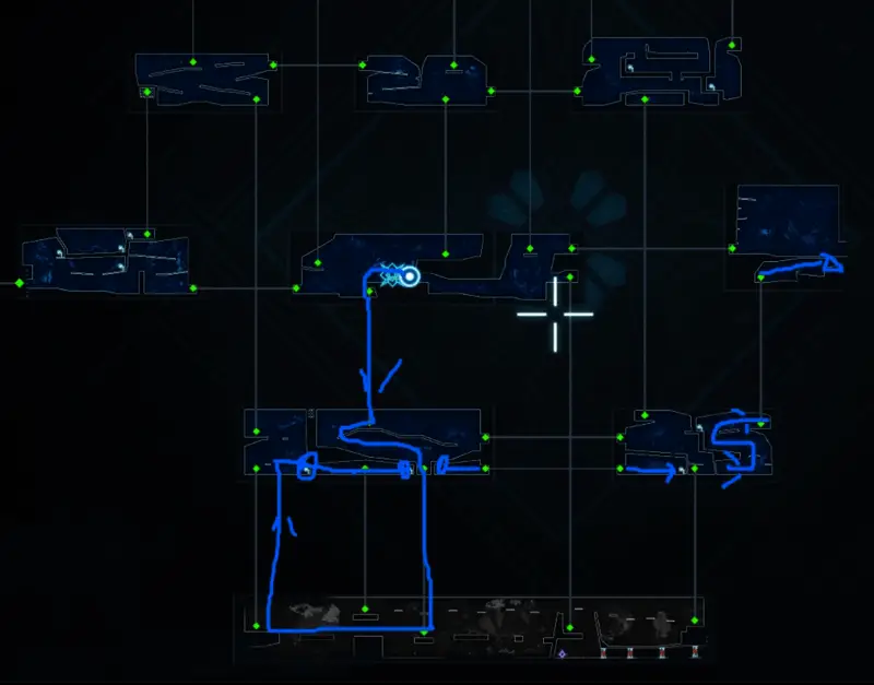 终焉之玛格诺利亚深红森林蓝色与红色路线图