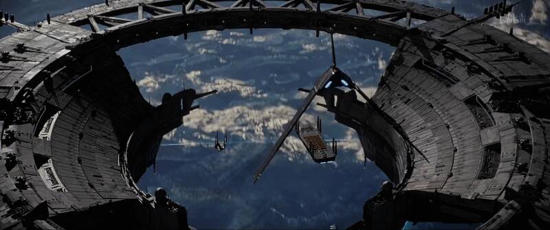 舰船登陆星球画面