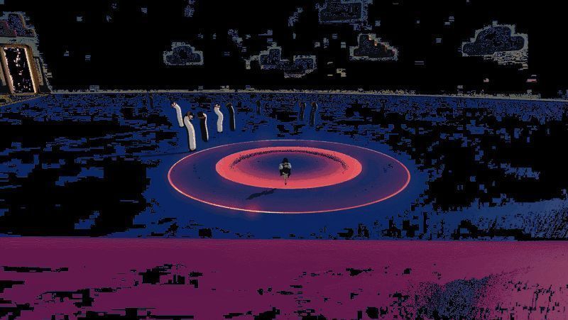 敌方狂轰滥炸动态画面