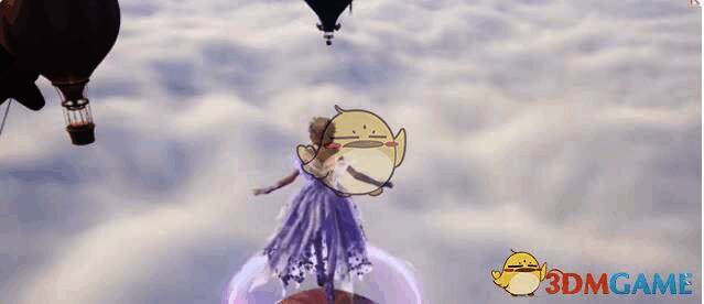 开局跳到前方平台借助气球升空画面