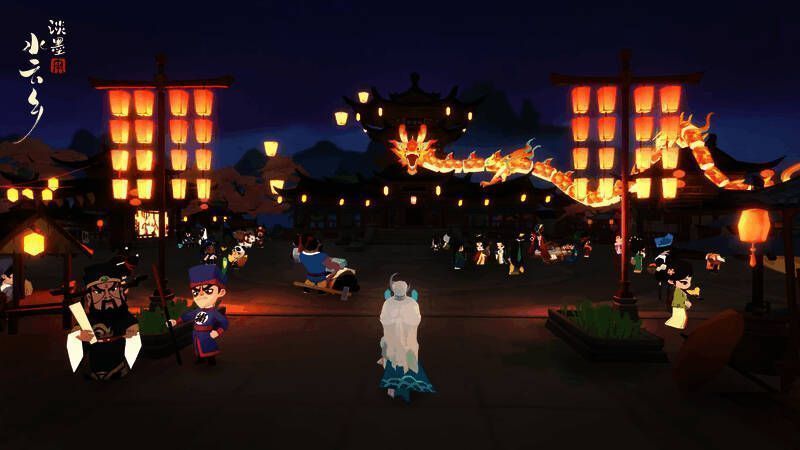 《淡墨水云乡》家园雪景画面