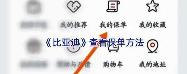 比亚迪APP保单查询相关页面示例图1