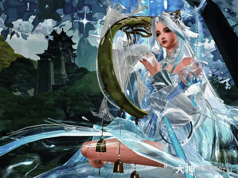 竖琴背饰自定义后的游戏角色展示图2