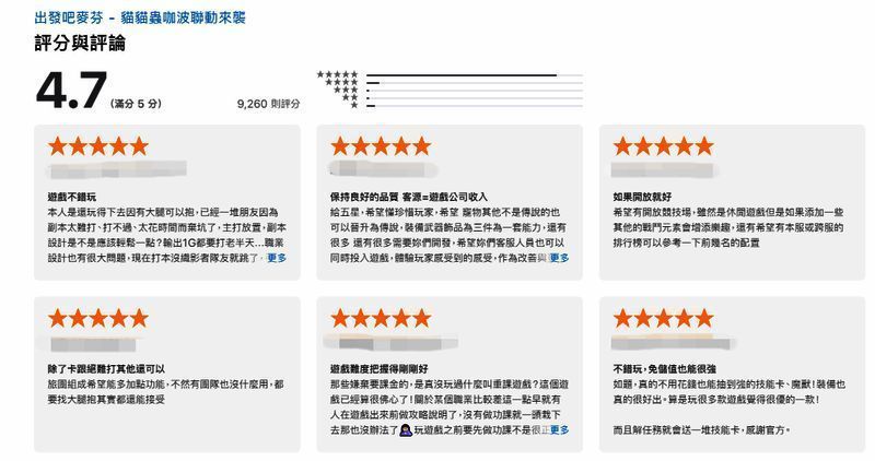 玩家对《出发吧麦芬》的评价画面