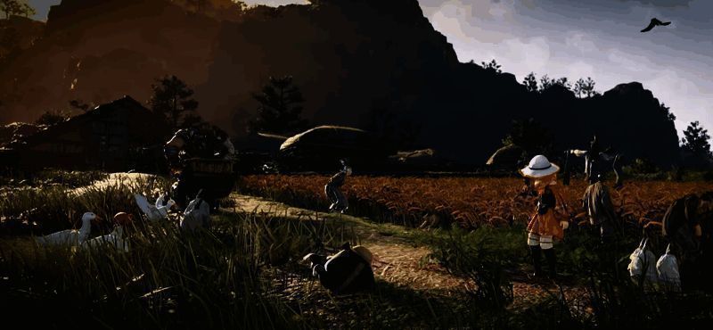 晨曦之国田间劳作画面