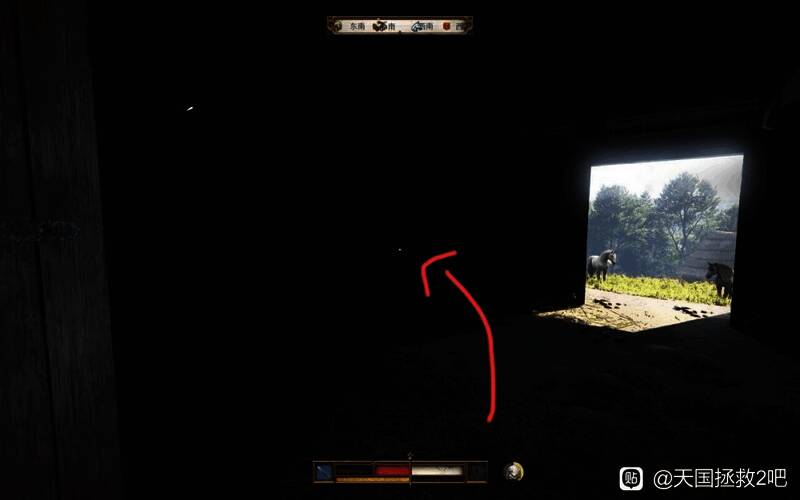 谷仓内睡觉的床垫