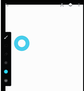 painter图案路径怎么使用?painter图案缝制怎么使用? 在画布上绘制圆形示例图