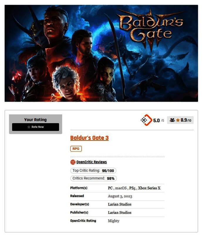 博德之门3游戏画面