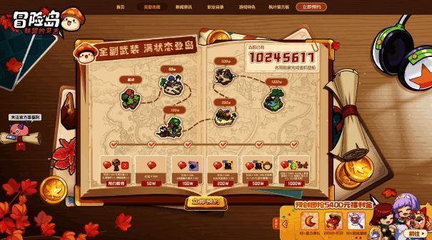 《冒险岛:联盟的意志》预约奖励宣传图