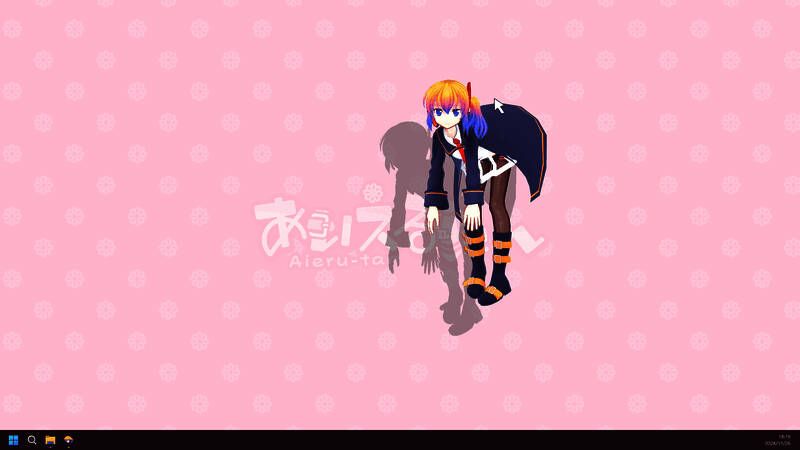 展示桌面伴侣角色在桌面移动的图片