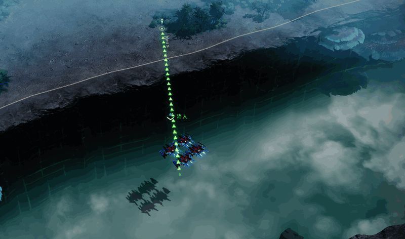 飓风战甲空中形态飞越地形示意图