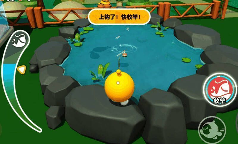 蛋仔在庄园钓鱼玩法示意图