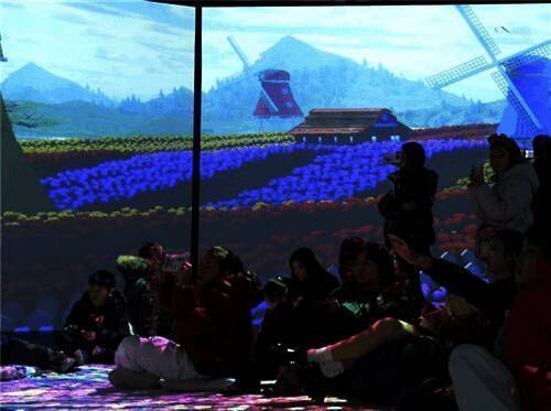 光影厅内专业搭建的星域景观