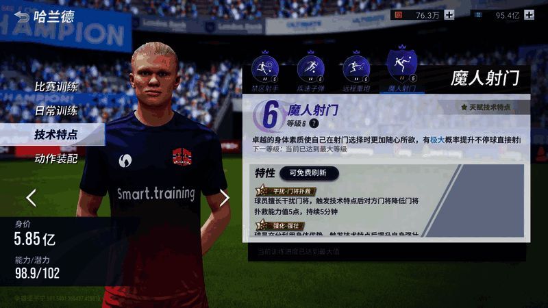 哈兰德新增天赋技术特点示意图