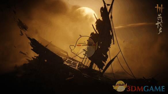 风沙酒肆夜晚场景图