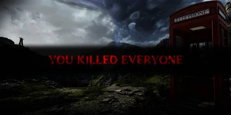 《原子陨落》游戏画面中的红色英国电话亭