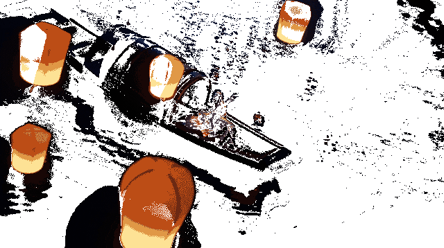 身着东君信的女团成员盈盈望来的动态画面