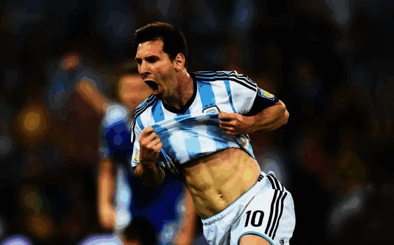 梅西在《实况足球》赛场相关画面2