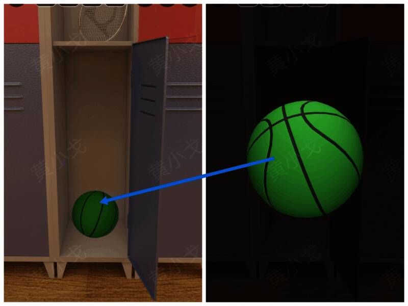 打开收纳柜获得篮球图