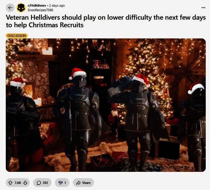 《绝地潜兵2》玩家讨论界面